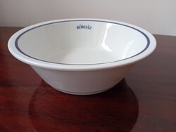 ALFÖLDI PORCELÁN, KÓRHÁZ FELIRATOS, MENZÁS, KÉK CSÍKOS GULYÁS, LEVESES TÁNYÉR