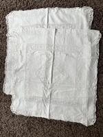 Nagyon szép cérna csipkés, fodros párna párban 100% pamut