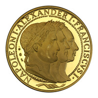 Austerlitzi csata 10 Dukát 1805 emlékérem 35,07g Au986