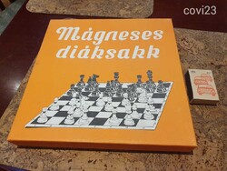 Retro mágneses diáksakk zsírúj társasjáték szocreál kádár