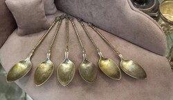 Antik Ezüst Teáskanál Szett