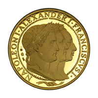 Austerlitzi csata 5 Dukát 1805 emlékérem 17,55g Au986