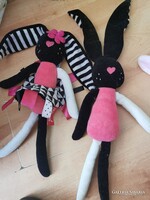 Vegyes plüssök 017. (Hencz Toys kontrasztos - Rózsaszín nyuszik) - Mixed plush toys 017.(Hencz Toys)