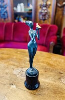 Madarat fogó Női akt - Ardeco Bronz Szobor