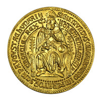 Luxemburgi Zsigmond Aranybulla 4 dukát érem 14g Au986 csak 10 db készült