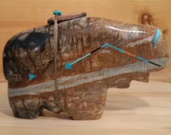 GYÓGYÍTÓ  FÉTIS - BÖLÉNY SZOBOR - Buffalo Zuni - fétis-faragás