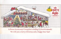 KT:286 Nagyméretű Karácsonyi  Télapós Manós képeslapok "ÁFOR"