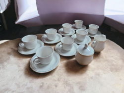 Aranyozott Zepter Pilon Porcelán  Kávéskészlet ( Teàs ) 8 személyes