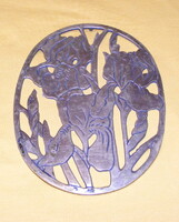 Réz virágos edényalátét