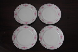 4 DB-OS ALFÖLDI PORCELÁN "APRÓ VIRÁGOS, SZIVECSKÉS" SÜTEMÉNYES TÁNYÉR KÉSZLET