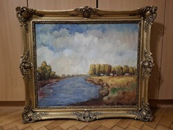 Thorma szignós festmény, olaj, vászon, 50x60 cm+szép blondelkeret