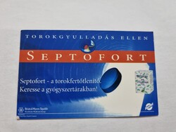 Bristol Myers Squibb - SEPTOFORT - torokfertőtlenítő  1999. évi kártyanaptár
