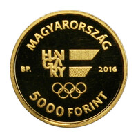 Nyári Olimpia 5000 Forint 2016 Proof Rio de Janeiro mini arany érme 0,5g Au999