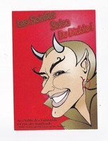 KR:323 Krampuszos Télapós képeslap POSTATISZTA! HUMOROS