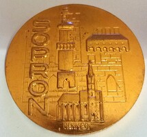 Renner Kálmán - SOPRON aranyozott emlékplakett - 60 mm a képek szerint