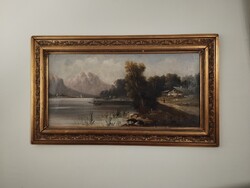 Alpesi táj olajfestmény