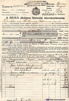 Biztosítási kötvény: DUNA Biztosító R.T.