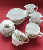 Eschenbach Bavaria német porcelán kávés teás csésze cukortartó tej tejszín kiöntő mártásos szószos