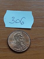 USA 1 CENT 1994 / D,  Abraham Lincoln,  Réz-cink  306.