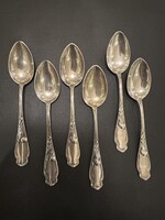 Ezüst, cseresznye mintás,  szecessziòs, 6db-os  teáskanál szett