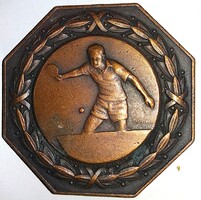 1988.SZENTESY HEISZ GÉZA plakettel - JUNIOR OB. KF ASZTALITENISZ - bronz érem 6 cm képek szerint