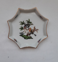 Vintage,  kagylós szélű porcelán ékszertartó tálka, dísztárgy