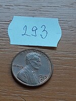 USA 1 CENT 1975 / D,  Abraham Lincoln,  Réz-cink  293.