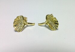 Arany ginkgo biloba leveles fülbevaló (ZAL-Au136353)