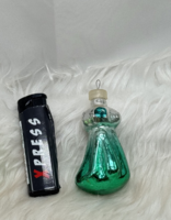 Retro  régi üveg karácsonyfadísz,bogár