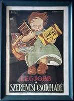 Szerencsi csokoládé kisplakát