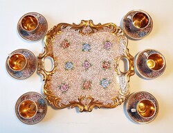 Gyönyörű Szabó Zsuzsa porcelánfestő kávés készlet