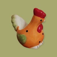 Festett-mázas porcelán/fajansz kakas