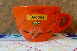 Jacobs porcelán csésze, dedikált, limitált szériás