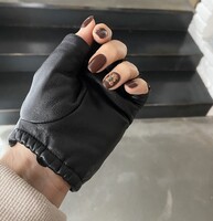 Karl Lagerfeld bőr kesztyű