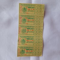 BKV vonaljegy  5 db-  használatlan! Retro relikvia Budapest