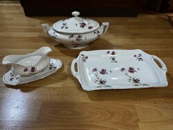 Antik rózsás porcelán készlet
