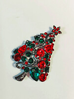 Bross, kitűző, karácsonyfa, diótörő, korcsolya, csillag