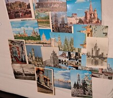 21 db szovjet/orosz képeslap, főleg Moszkva látványosságairól: – Kreml, Vörös tér