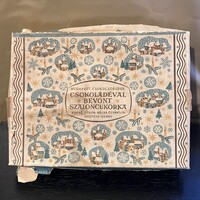 Budapest Csokoládégyár csokoládéval bevont szaloncukorka doboz - szaloncukros doboz - karácsony