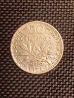 Franciaország 1910. 50 centimes - ezüst