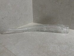 Hatalmas 54cm Metszett kristály dísztárgy – szarv / tülök formájú