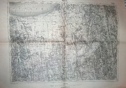 1926.KATONAI TÉRKÉP NYOMAT - EREDETI - MARCALI BALATON 46 X 63 CM a képek szerint