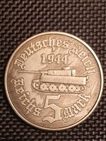 Deutsches Reich 5 reichsmark - modern kópia vagy fantáziaveret
