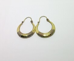 Vésett arany karika fülbevaló (ZAL-Au137476)