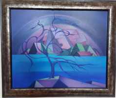 David Beeri "Sziklák" festmény