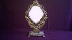Gyönyörű , barokkos réz tükör vagy fénykép keret