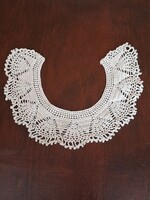 Antik, kézzel horgolt gyönyörű csipkegallér