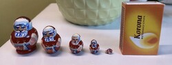 Orosz mikulás matrioska - miniatűr 5db-os