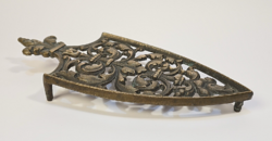 Régi díszes réz vasalótartó talp / nagy méretű!!