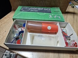 Régi gomb foci játek retro gombfoci antik gyerek játek dobozos